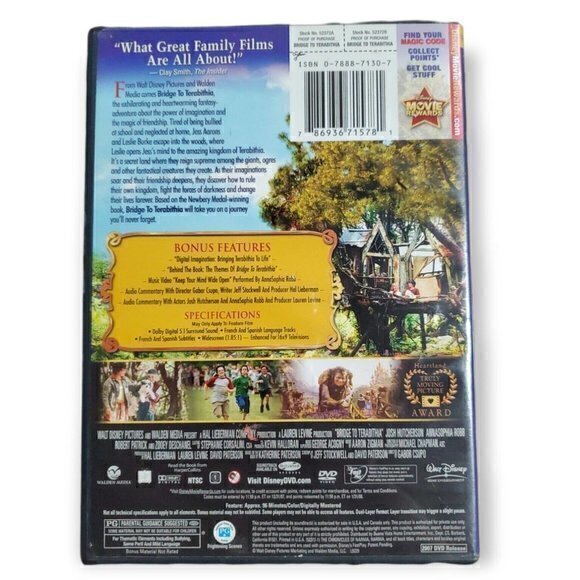 Bridge to Terabithia (Widescreen Edition) - DVD -‎ Zooey Deschanel, Walt Disney - Picture 2 of 3